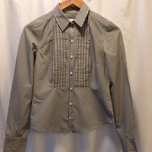 American Eagle Grey Stripe Button Down
